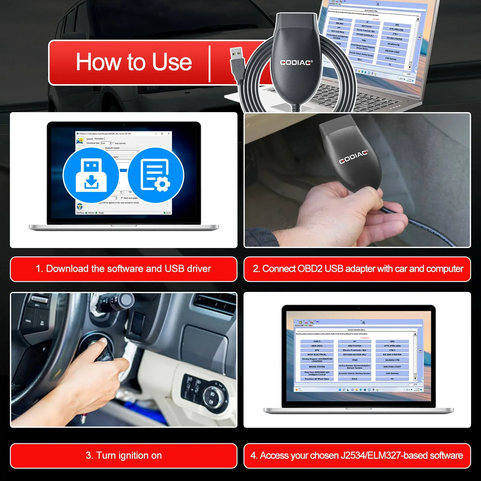 Godiag J2534 Passthru Support All Elm327 Forscan Software Auto Diagnose  Scanner For J2534 /j1979 Protocol Vehicles - Diagnostic Tools - AliExpress