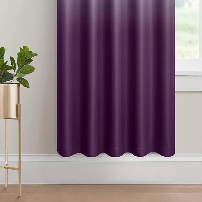 1PC High Shading High-quality Gradient Curtain Suitable For Bedroom, Living Room, Balcony Bay Window Decoration 3