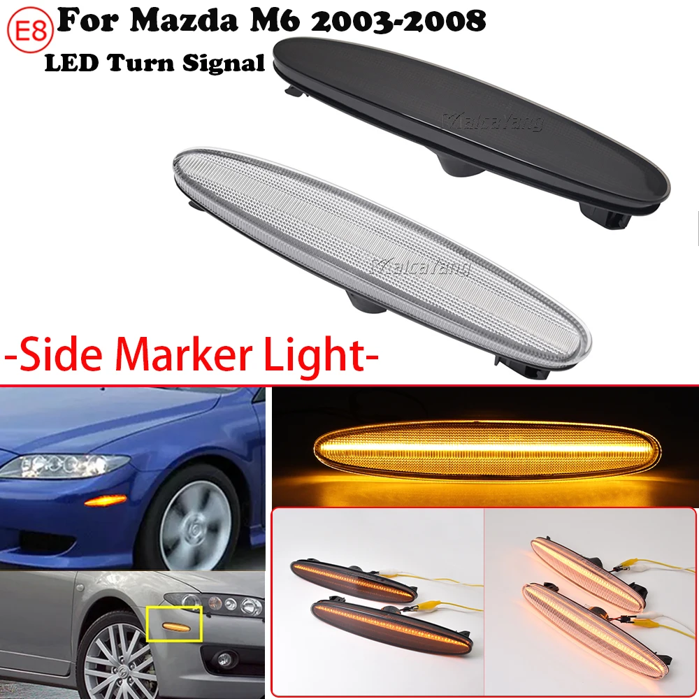 

Для Mazda 6 Mazdaspeed6 GG GY GG1 GY1 2003 2004 2005-2008, автомобильный передний бампер, боковой маркер, лампа, фонарь, сигнал поворота, фонарь, индикатор