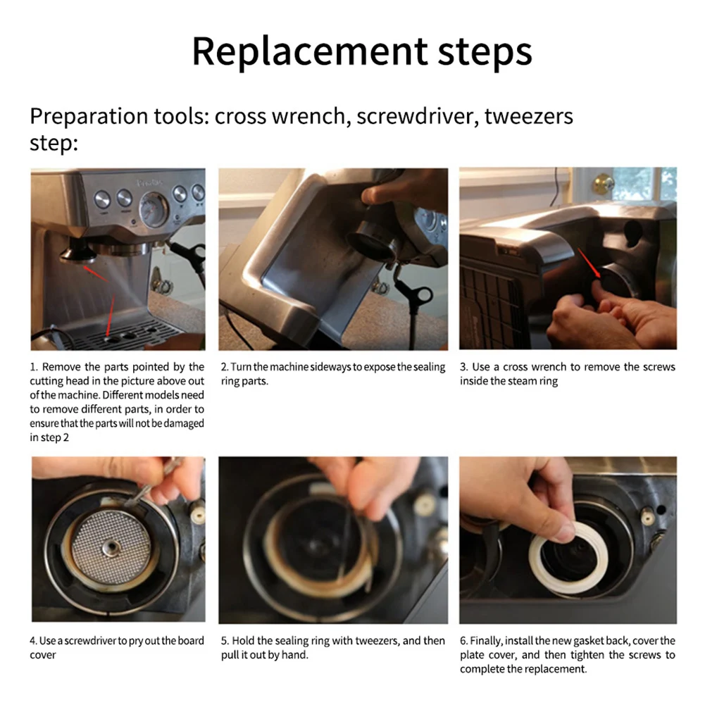 Joint D'étanchéité Silicone Pour Machine à Expresso Breville 54 Mm - Compatible BES870/878/880 Etc., Résiste à 230°C - 9