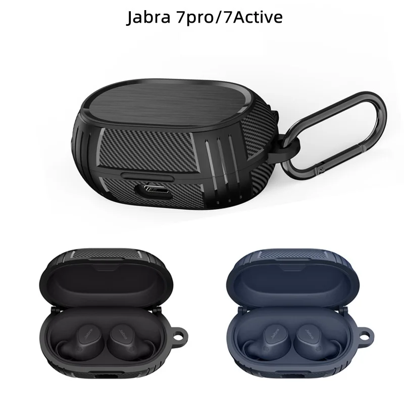 

For Jabra Elite 7 Pro Case,Aromor Shockrpoof Soft TPU Bluetoothe Earphone Cover Case For Jabra Elite 75T/7Active