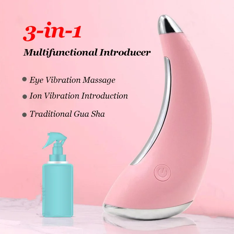Electric Massage Facial Iontophoresis Instrument Multi-functional Household Facial Scraping To Improve Skin Beauty Tool