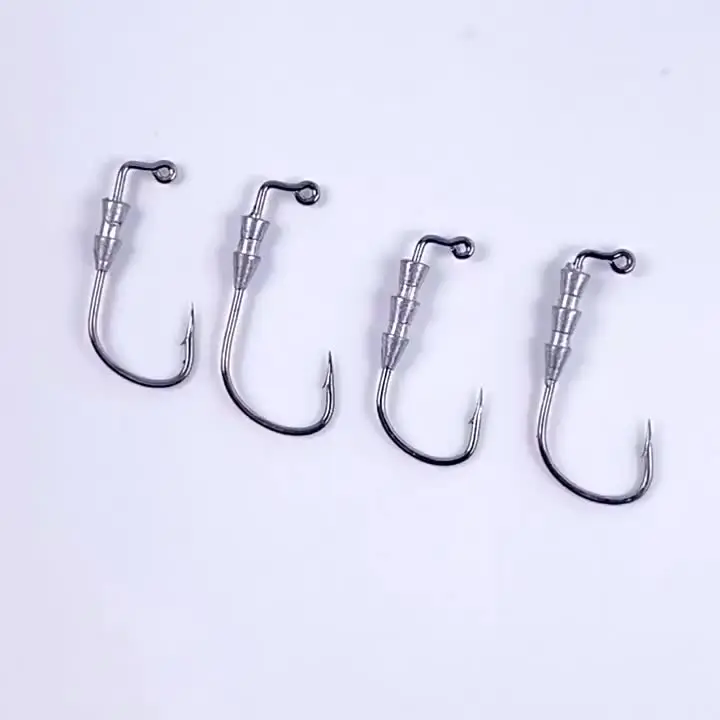 20/40 個ホバー散歩フック 0.6 グラム 1 グラムジグヘッドフックジギングフック高炭素鋼アバディーンジグ小型釣りフックバストラウト