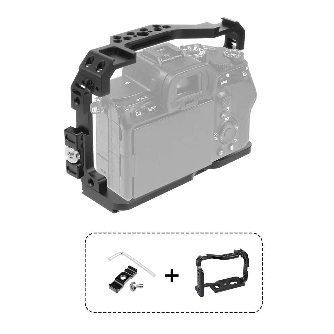 A7M4 A7R4 Camera Full Cage Rig Handle Grip Arca-style Cold Shoe Mount ARRI Locat