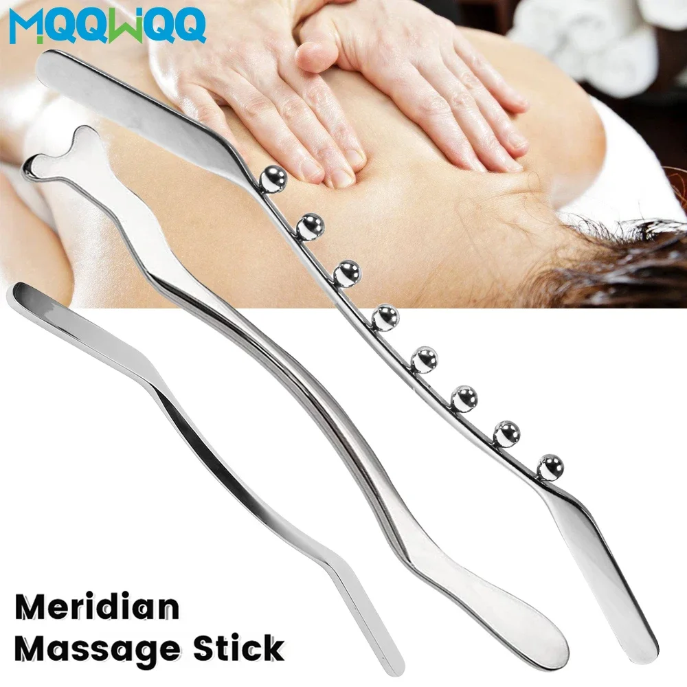 StainlessSteelLymphaticDrainageMassageStickMyofascialReleaseStomachAnticellulite