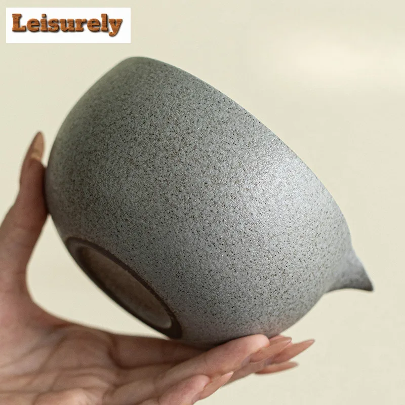 Kiln Fambe Coarse Pottery Matcha Bowl Whisks Standing Bowls Tea Ceremony Accessories Equipment Tea Set Craft Supplies Ornaments