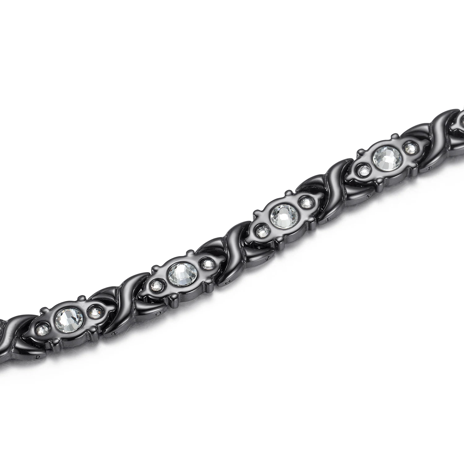 Welmag Rhinrstones Anklets For Women Stainless Steel Bracelet Women Healing Magnetic Blood Circulation Leg Bracelet Women