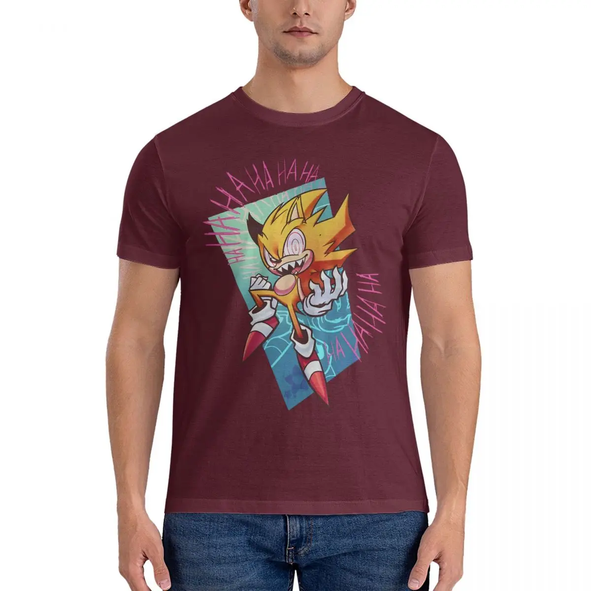 thumbnail image 1 of Camiseta de hombre Fleetway Super Sonic de algodón puro, camisetas hipster de manga corta con cuello redondo, camisetas recién llegadas, 1 of 5