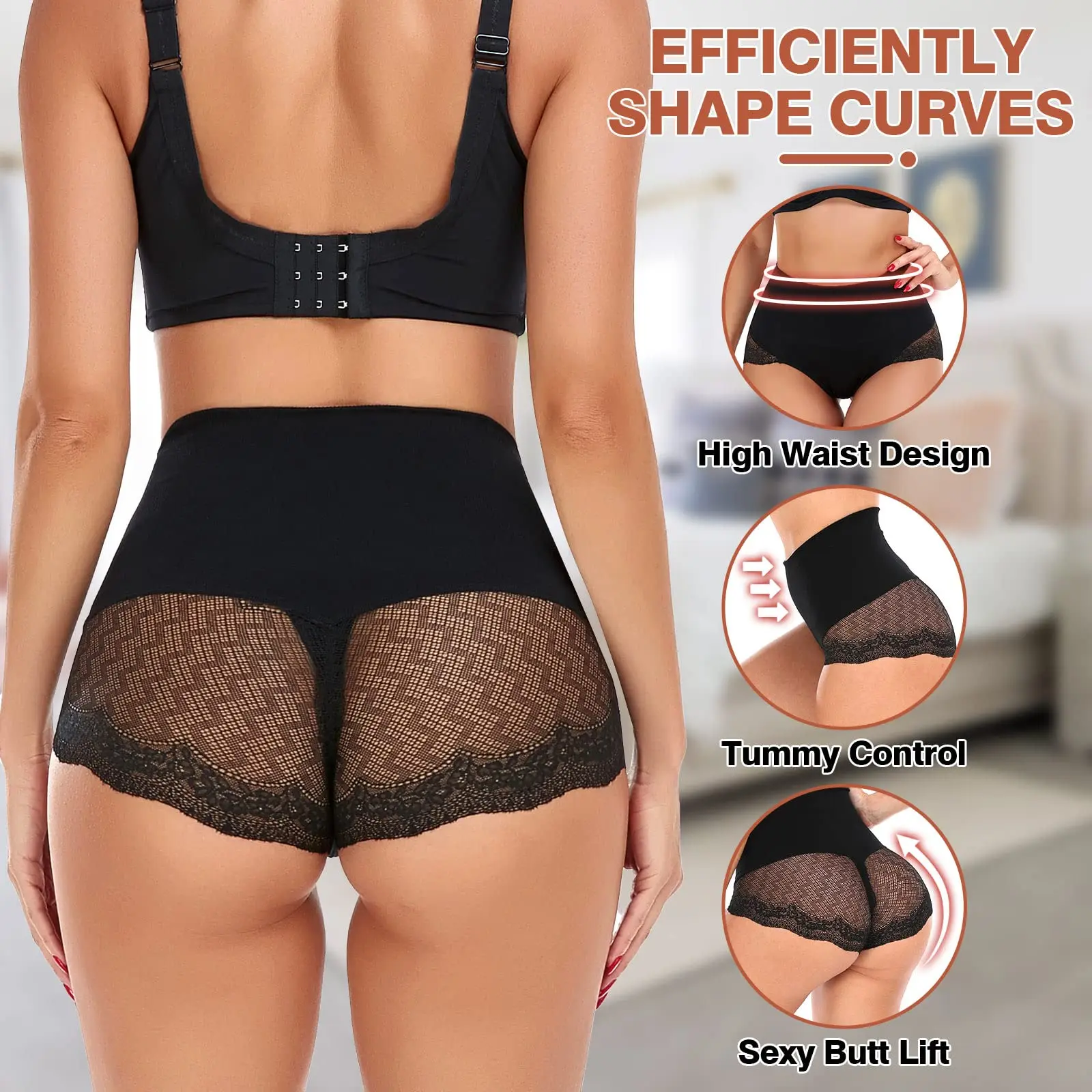 Tummy Control Shapewear Panties for Women High Waisted Body Shaper Seamless  Slimming Shapewear Waist Trainer Lace Briefs S-4XL - AliExpress