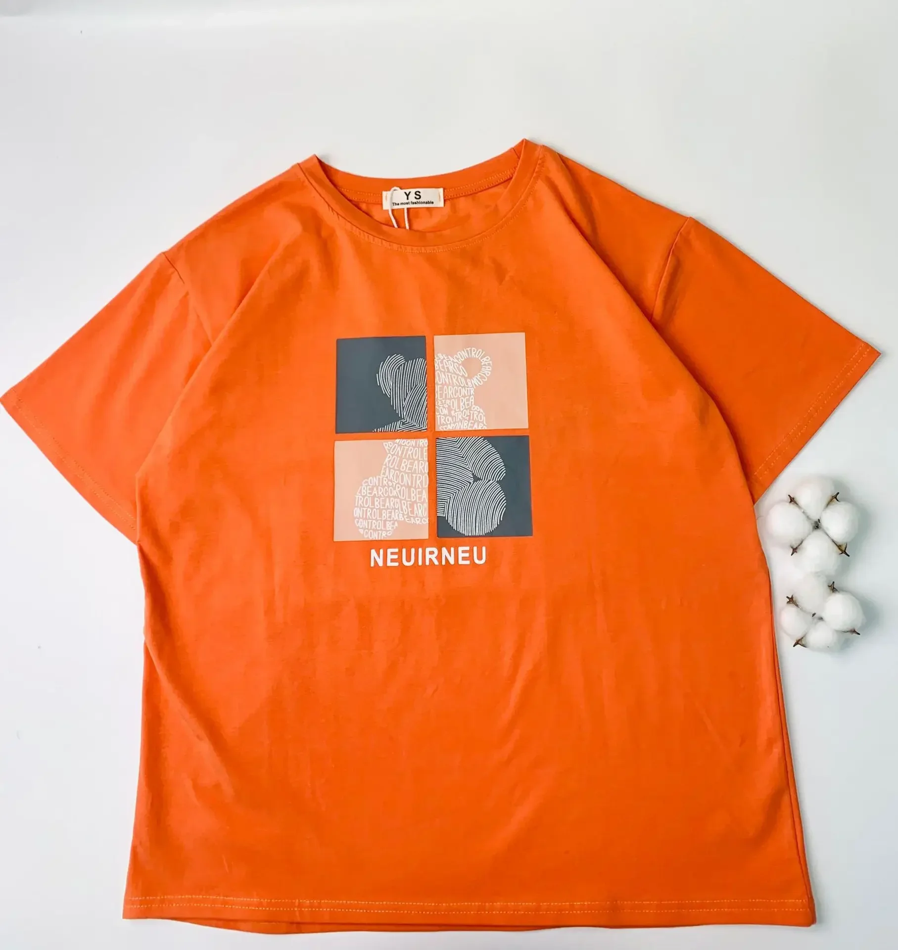 

T-shirt with round neck and short sleeve GRAY22