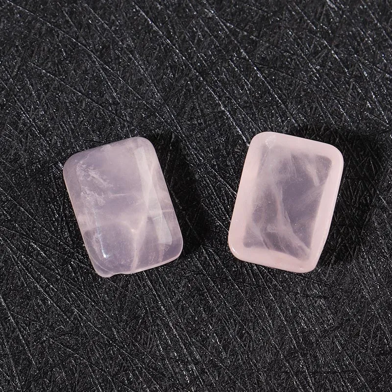 長方形カボション フラットバック 天然石 カボション ジュエリー製作用 20個 ガラスカボション フラットバック 多面カット 長方形 透明 29x20.5x4mm