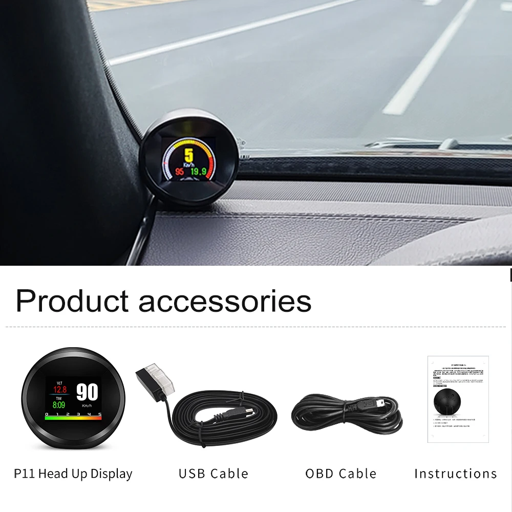 WiiYii P11 OBD2 GPS ڵ HUD ÷ ڵ ӵ, ͺ νƮ µ  , ڵ , ڵ 