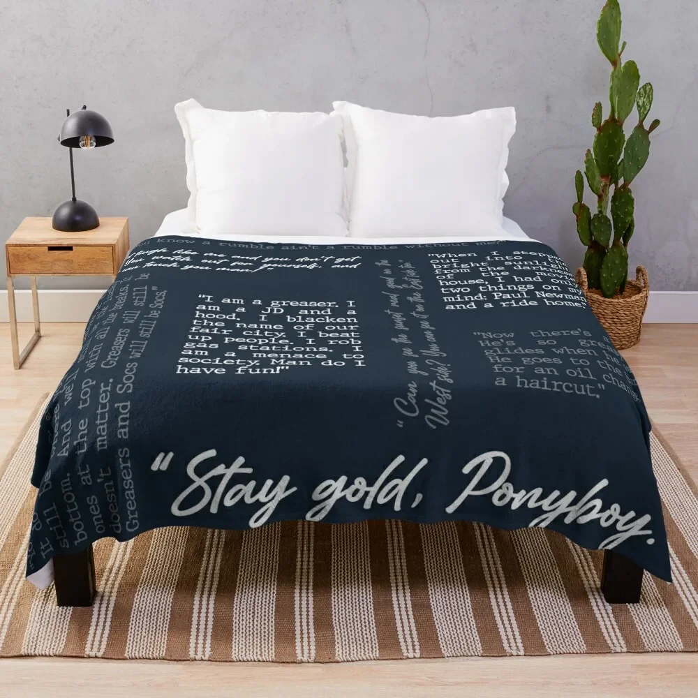 

Outsiders Word Cloud - Stay Gold Ponyboy Throw Blanket Furrys Blankets For Bed decorative Blankets