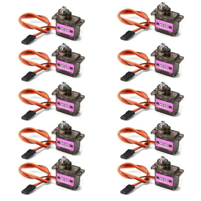 2/4/5/10/20 Pcs MG90S All metal gear 9g Servo SG90 Upgraded version For Rc Helicopter Plane Boat Car MG90 9G Trex 450 RC Robot 1