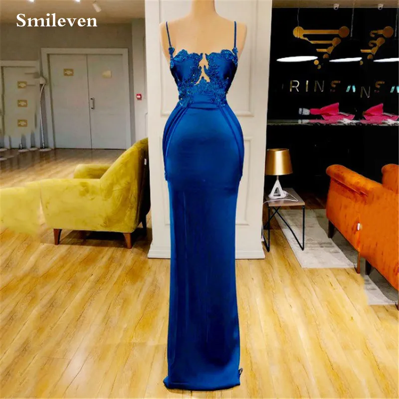 

Голубое платье-Русалка Smileven для выпускного вечера вечерние платья на бретельках в пол Саудовская Аравия простое свадебное платье 2023