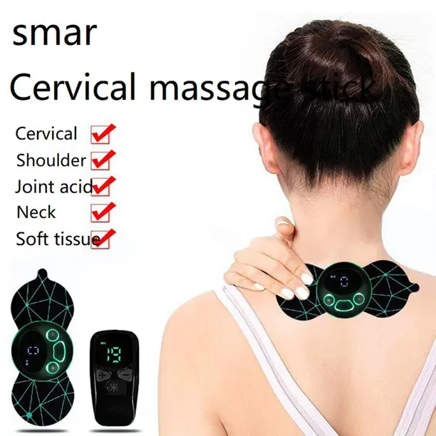 

Smart Neck Cervical Massager Gel Pads Set Portable Mini Body Massager Stickers for Muscle Relax Pain Relief Neck Massager