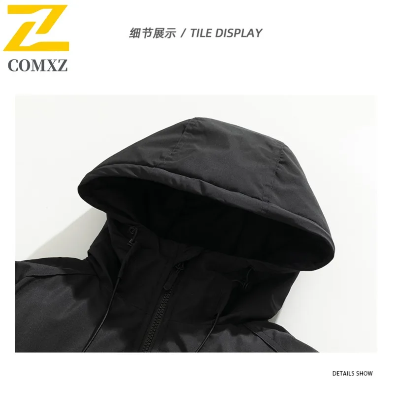 Men's Winter  Streetwear Cotton Jacket Waterproof Windproof Warm Casual Windbreaker Coat Spring Autumn Outdoor Hiking Camping