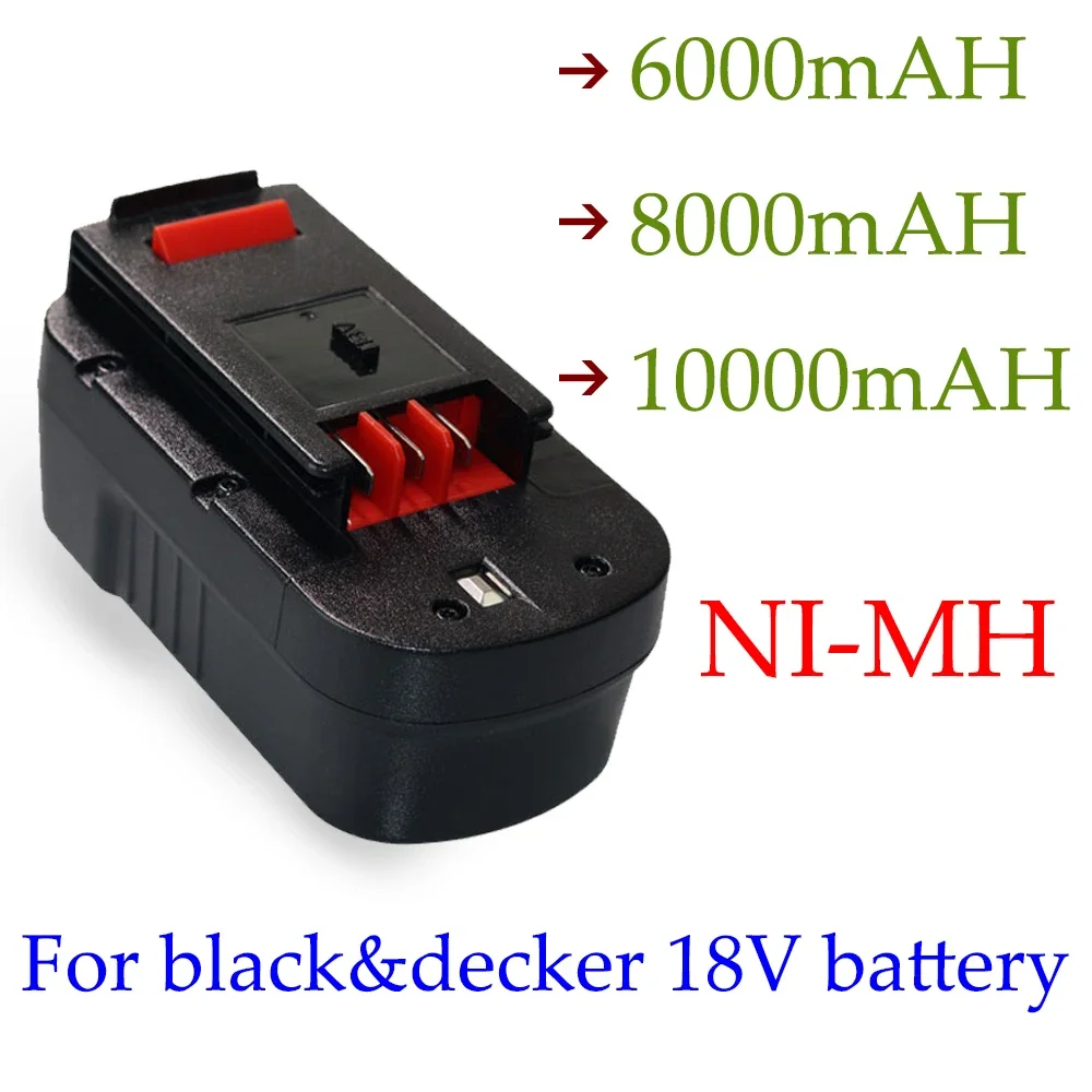 18V 6000/8000/10000mAh Power Tool Battery For Black&Decker A18