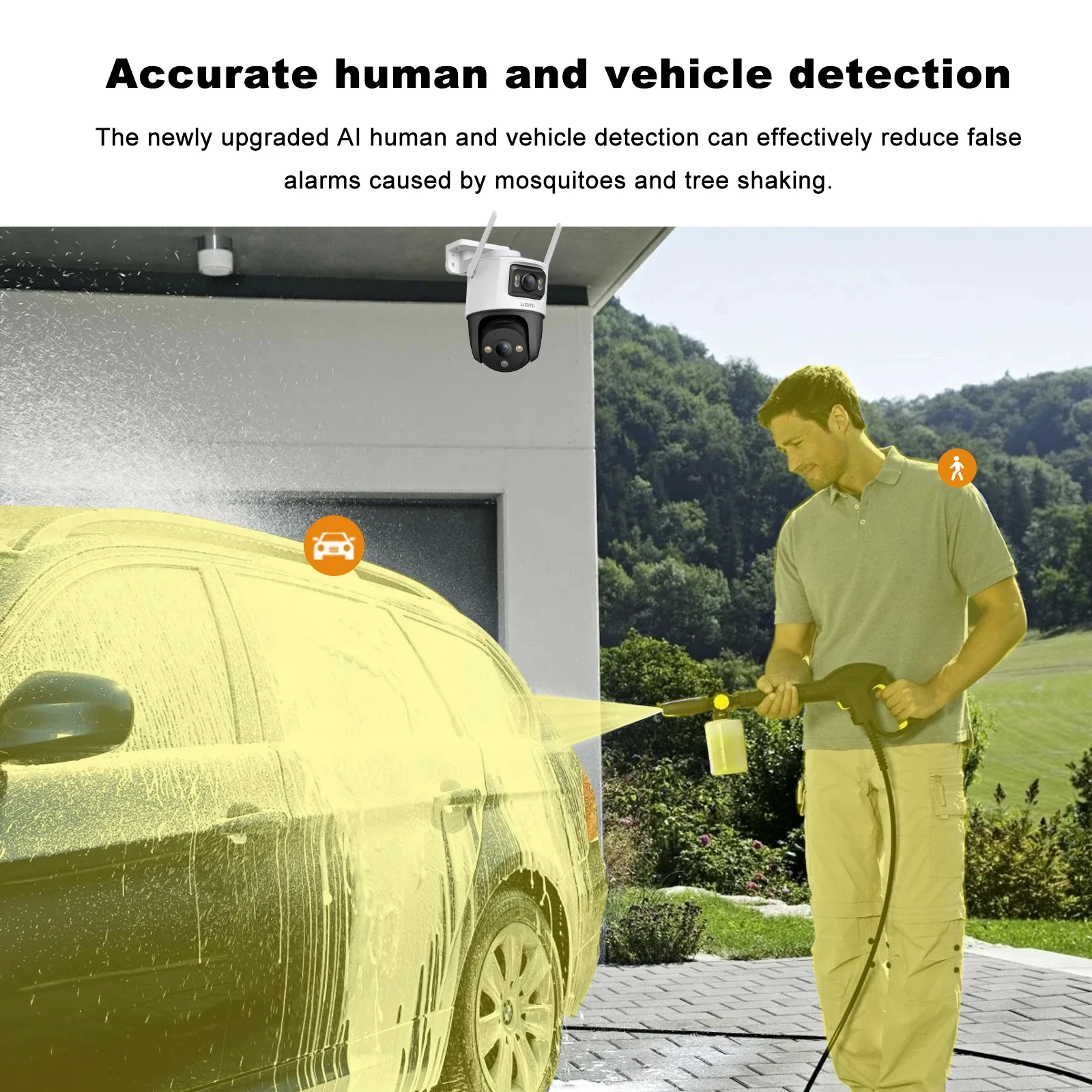 IMOU 3+5MP Cruiser Dual Camera IP66 Dual Lens Outdoor Smart Color Night Vision AI Human & Vehicle Detection Security PTZ Cameras