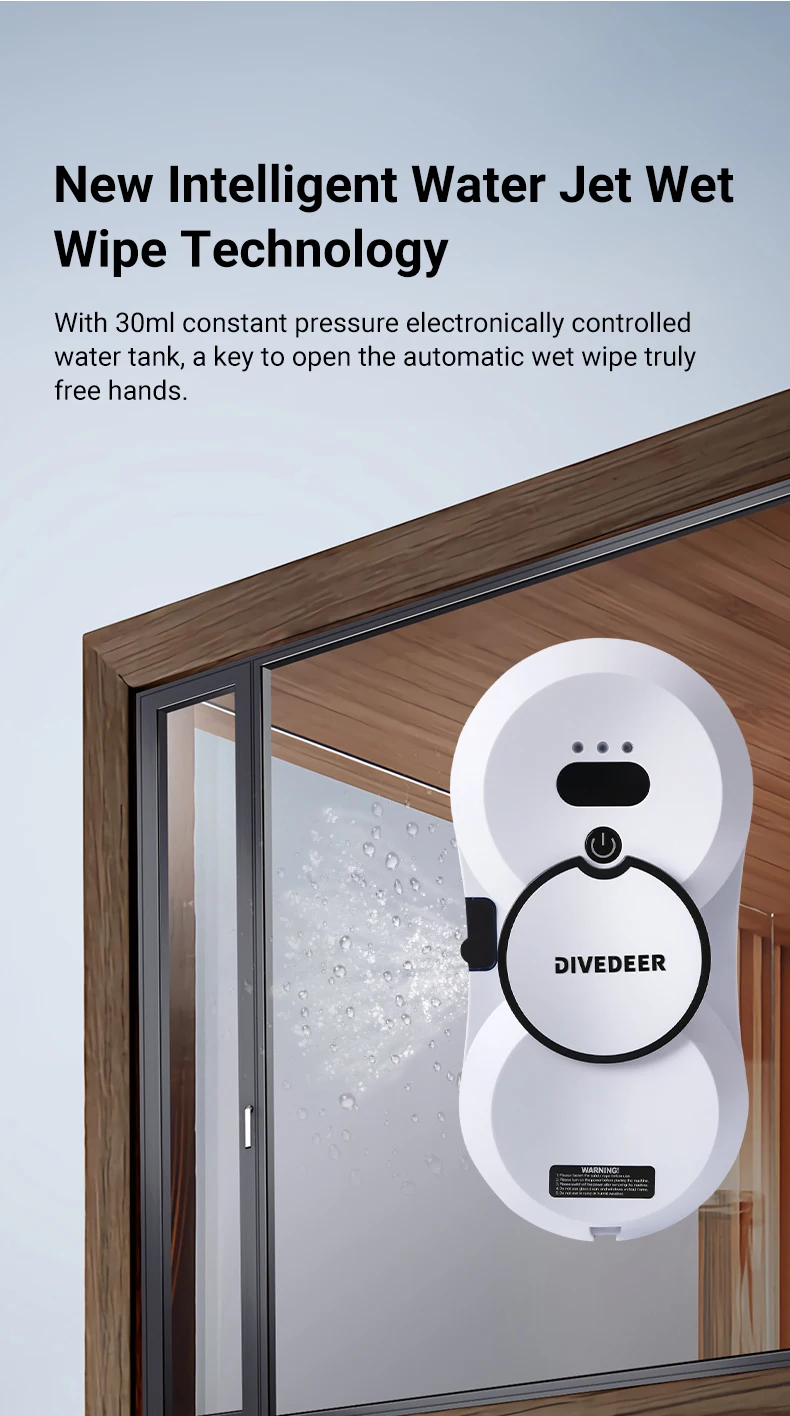 Description Picture 4 of itemDIVEDEER Window Cleaning Robot Large Suction Spray Electric Window Cleaning Robot Anti-fall Remote Control Vacuum Cleaner