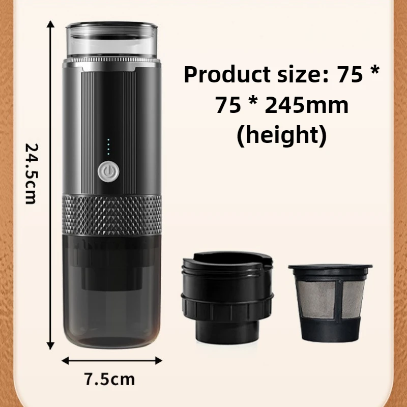 Multifunctional Wireless Electric American Coffee Machine KCUP Capsule Coffee Machine Car Home Outdoor Portable