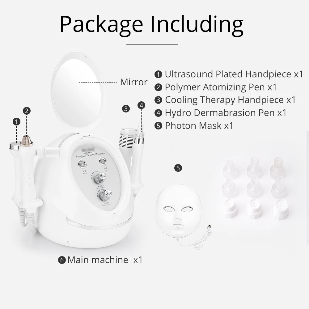 5 in 1 hydro facial machine Skin cleaning device anti aging Dead Skin Removal Barrier Recovery small bubble Facial Machine