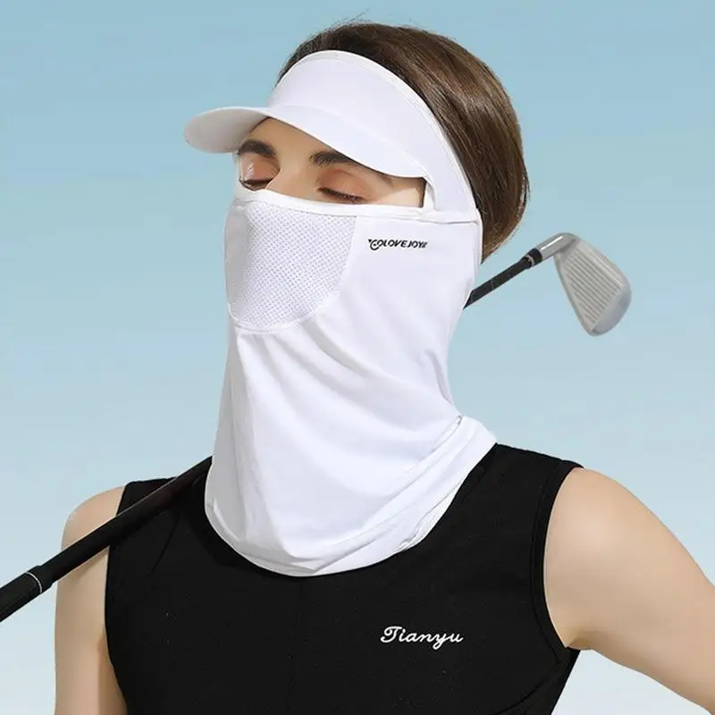Windproof Face Cover Breathable Face Cover Ice Silk Sunscreen Masque Neck Gaiter Breathable For Motorcycle