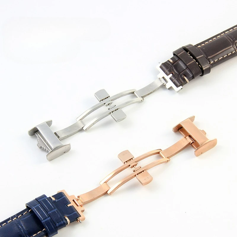 Luxurious Genuine Leather Watchband - Ultra-Soft & Comfortable in Black, Brown, and Blue Styles
