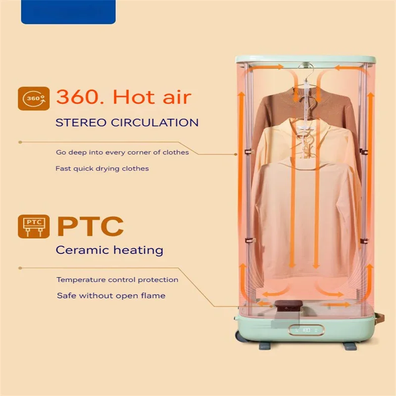Portable Clothes Dryer Quick Drying Collapsible Home Quick Drying Clothing Dryer Mute Constant Temperature Small Sterilization 3