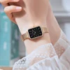 Square Women Stainless Steel Mesh Strap Watch Fashion Japanese Movement Rose Gold Simple Leisure Fashion Hannah Martin Watches 6