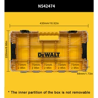 DEWALT N542474 Large Tough Case Empty Screwdriver Bit Parts Storage Box Power Tool Accessories 2