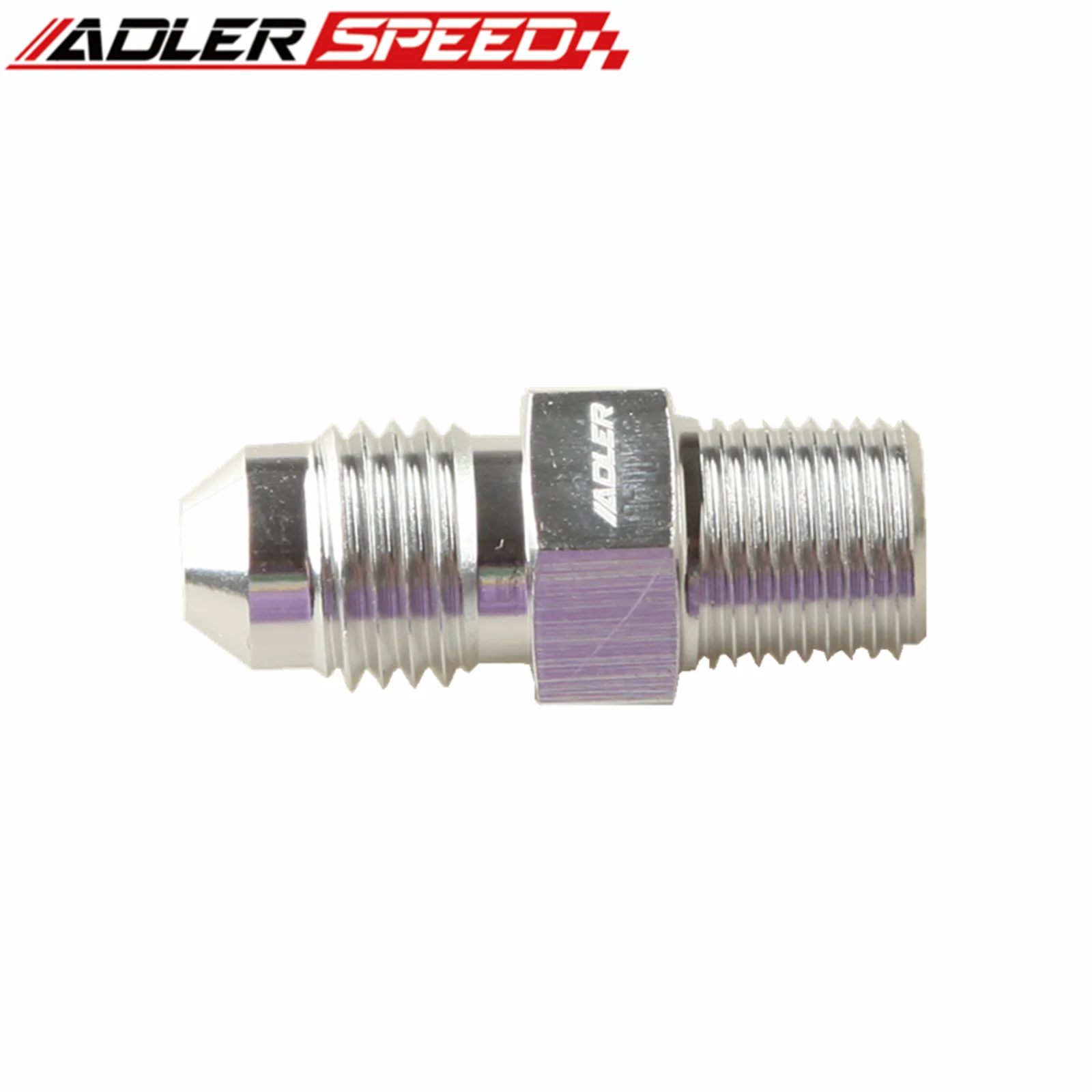 Straight AN4 -4AN To 1/8" NPT Adapter Fitting Pipe Fuel Oil Aluminum Silver/Black/Blue