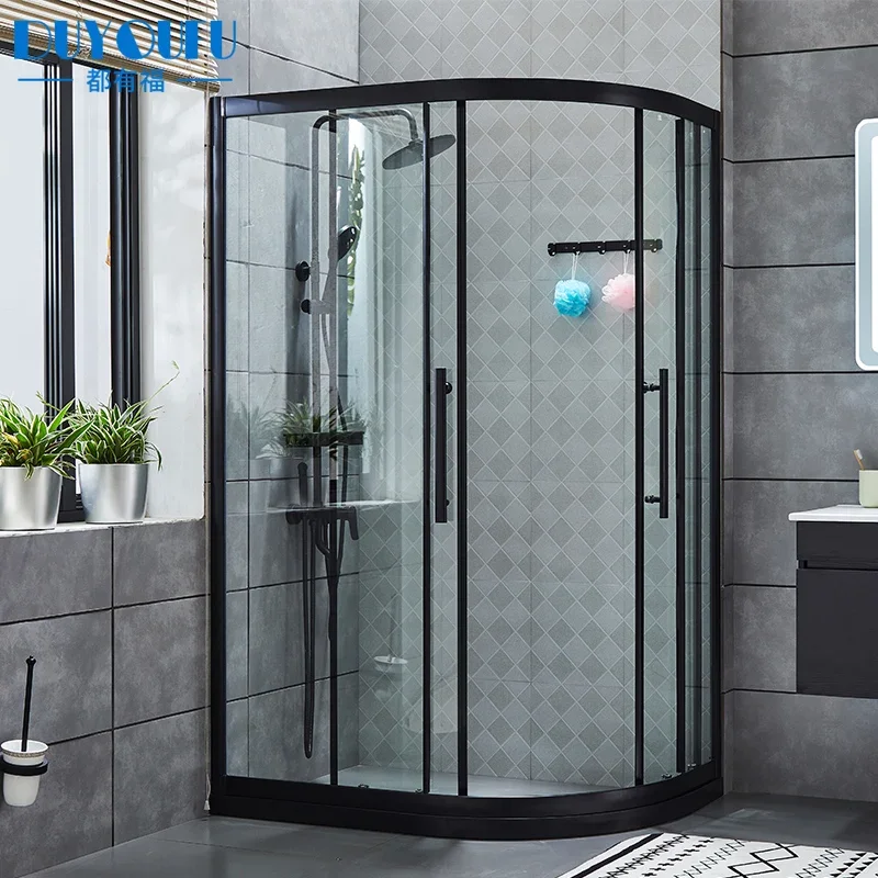 Simple shower room arc sector overall rain shower room Sanitary bathroom overall bathroom glass partition