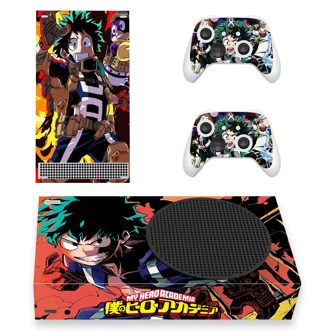 Xbox 시리즈 S 콘솔용 데칼 커버 및 컨트롤러 2 개, XSS 스킨 비닐, My Hero Academia 스킨 스티커