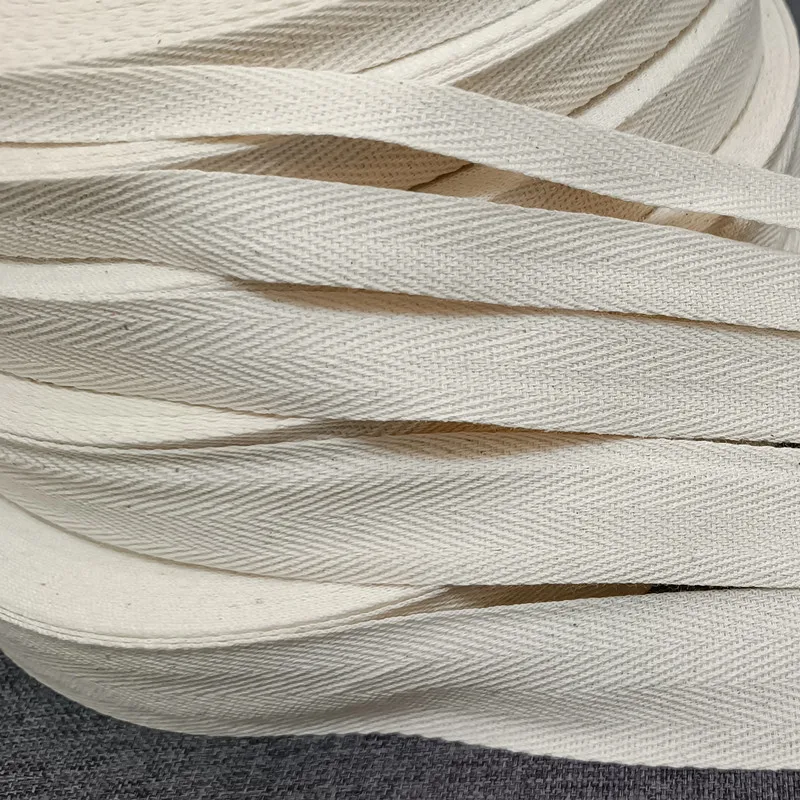 Cotton Herringbone Webbing Tape 5yards 10/15/20/25/30/40/50mm For Garment
