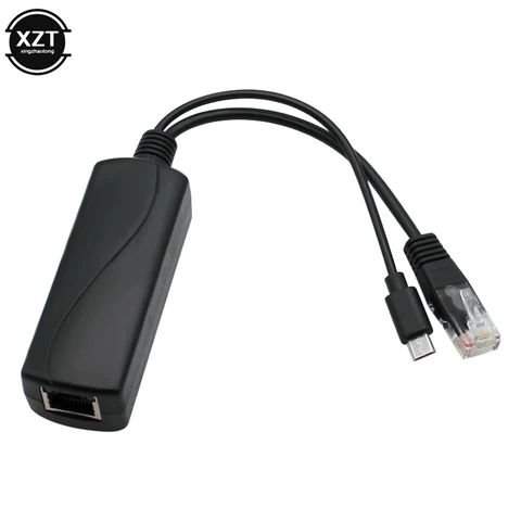USB POE Splitter 6KV Anti-interference Power Over Ethernet 48V To 5V 3A 12W Active Adapter USB Plug for Raspberry Pi CCTV