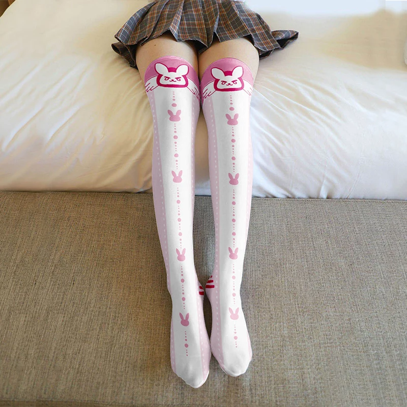 Game Dva Cosplay Socks for Women cosplay costume