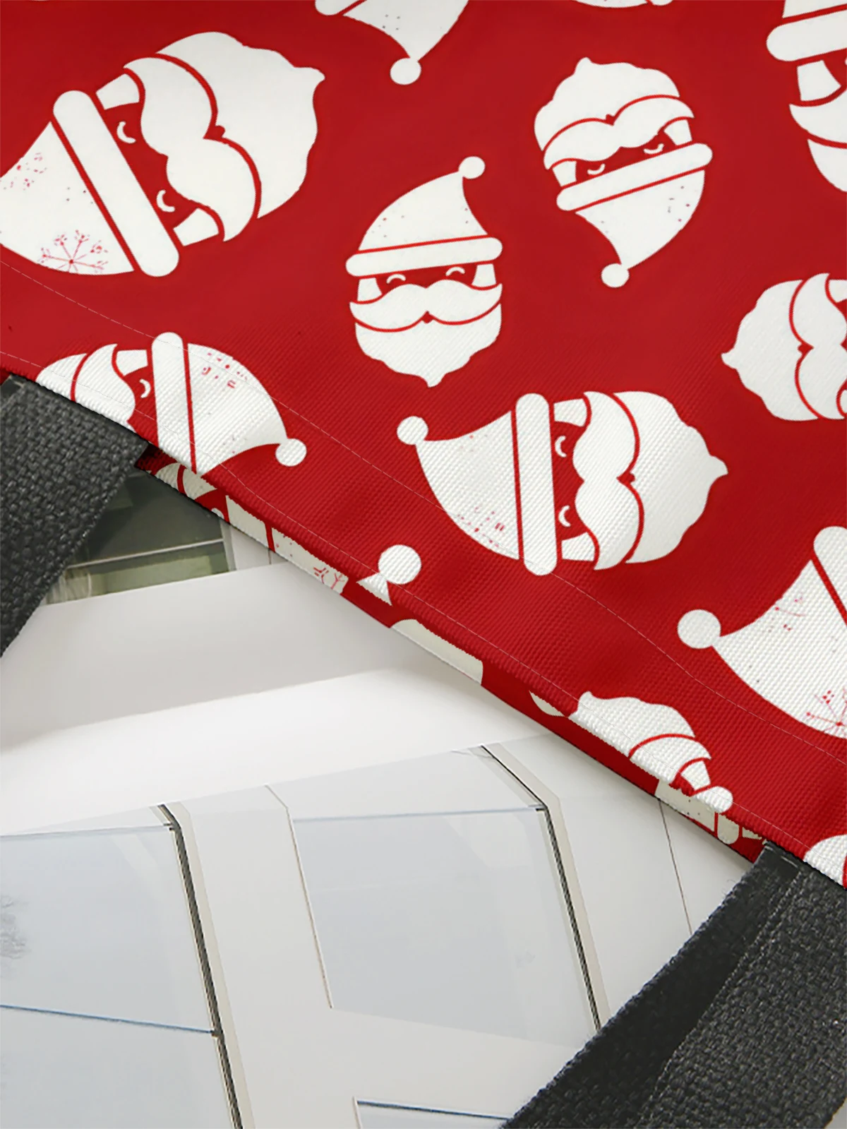 Christmas themed printed casual handbag, reusable fashionable backpack, multifunctional handbag, canvas shopping bag