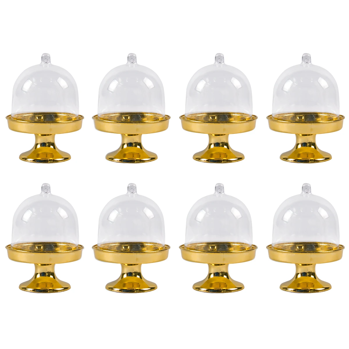 10PCS Transparent Mini Cake and Candy Stands, Cupcake Display Trays with Clear Plastic ... - SKU TMCS1000 - UGI Packaging