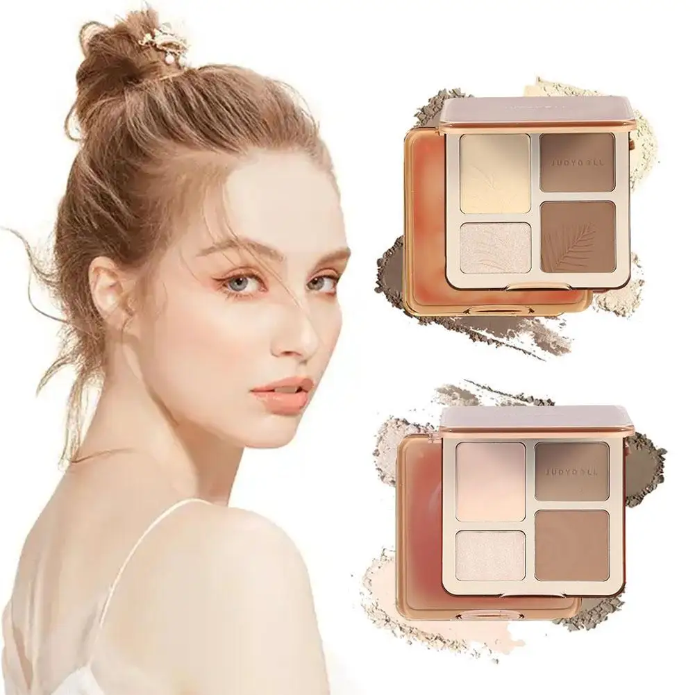 

Judydoll Facial Highlighter Makeup Palette Face Matte Powder Glow Shimmer Shadow 3D Lasting Contour Cosmetics Nose Brighten Q4D0