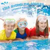 PC Glass Kids Swim Goggles PVC Strap Anti Fog Child Diving Mask Wide View with Nose Cover Pool Swim Eyewear 3-8Year Olds 6