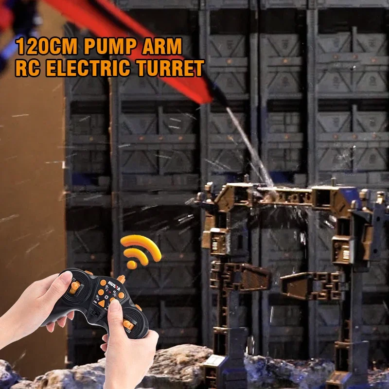 Huina Large Rc Truck 1/18 11Ch Semi-Alloy Remote Control Cement Pump Truck Engineering Construction Car for Boys Kids Gift