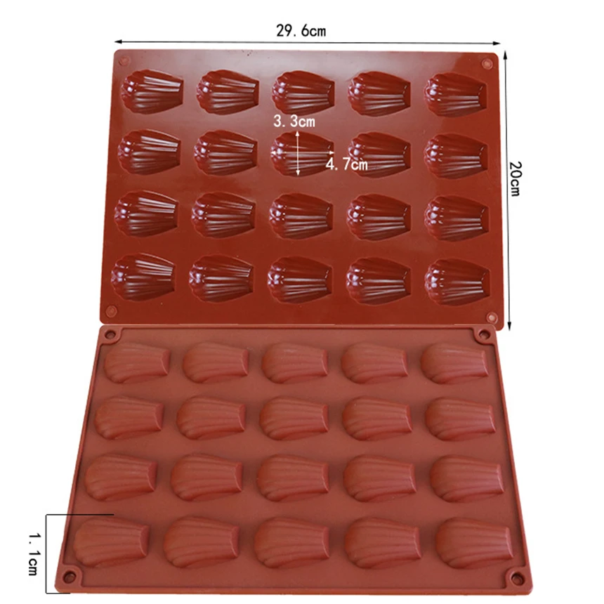Shell Madeleine Cake Mold Silicone Baking Tool for DIY Cakes, Cookies, Chocolates, and ... - SKU SMCM1755 - UGI Packaging