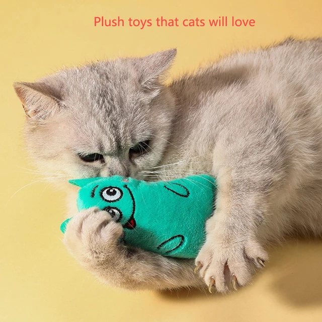 Hot-selling cartoon cat puppy toys bite-resistant puppy plush material teeth grinding cleaning interactive pet toys 3