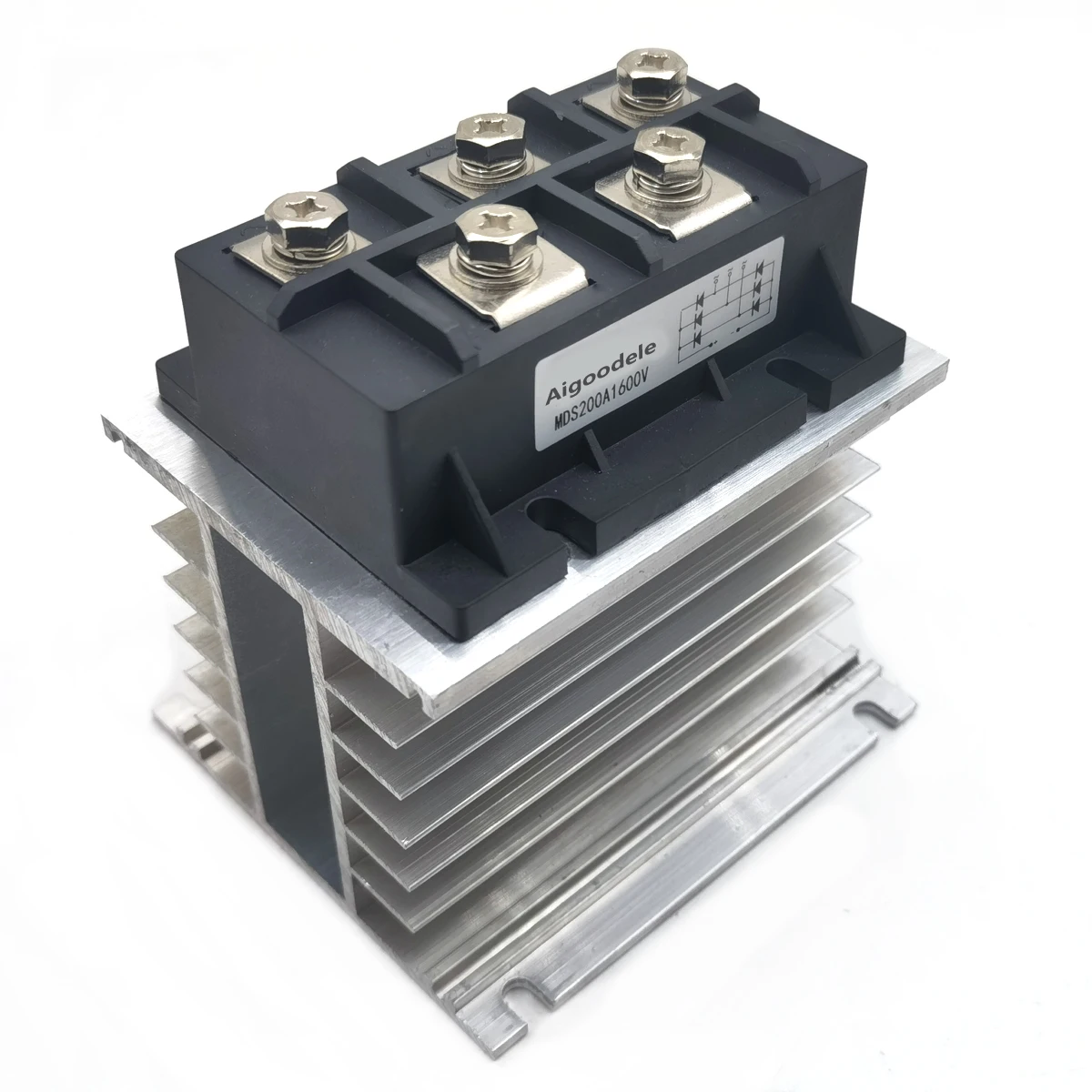Retificador Trifásico da Ponte com Dissipador de Calor Radiador de Alumínio Mds200a Diodo Trifásico H110 200a 1600v pc