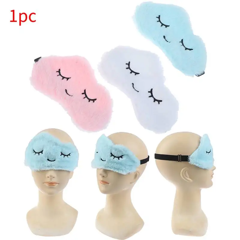 Soft Eye Masks Blindfold Cartoon Cloud Eye Mask Cute Eyelashes Sleep Shade Eyepatch Sleeping Aid Eye Patch Gifts