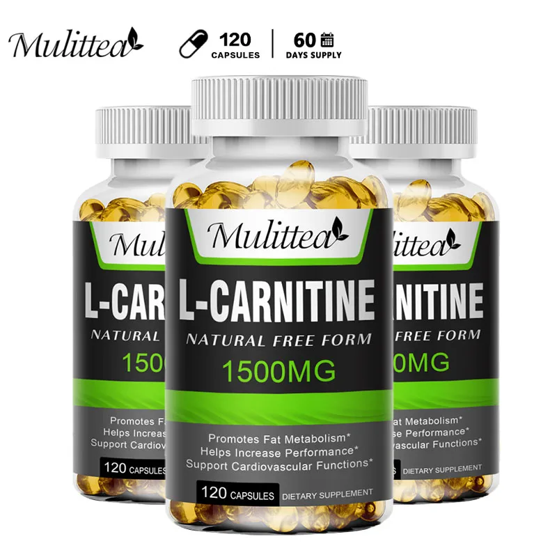 

Mulittea L-Carnitine Capsules Fat Burning Oil Amino Acid for Memory Performance & Energy Metabolism Weight Management