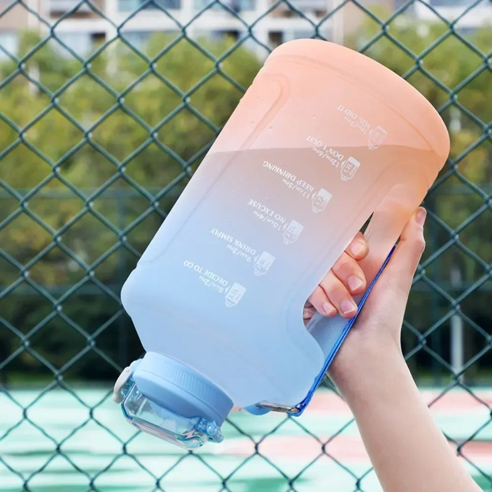 Sport Water Bottle Silicone Sith Straw Large Capacity Outdoor Travel Drinkware Waterbottle Portable Fitness Plastic Cup Straw