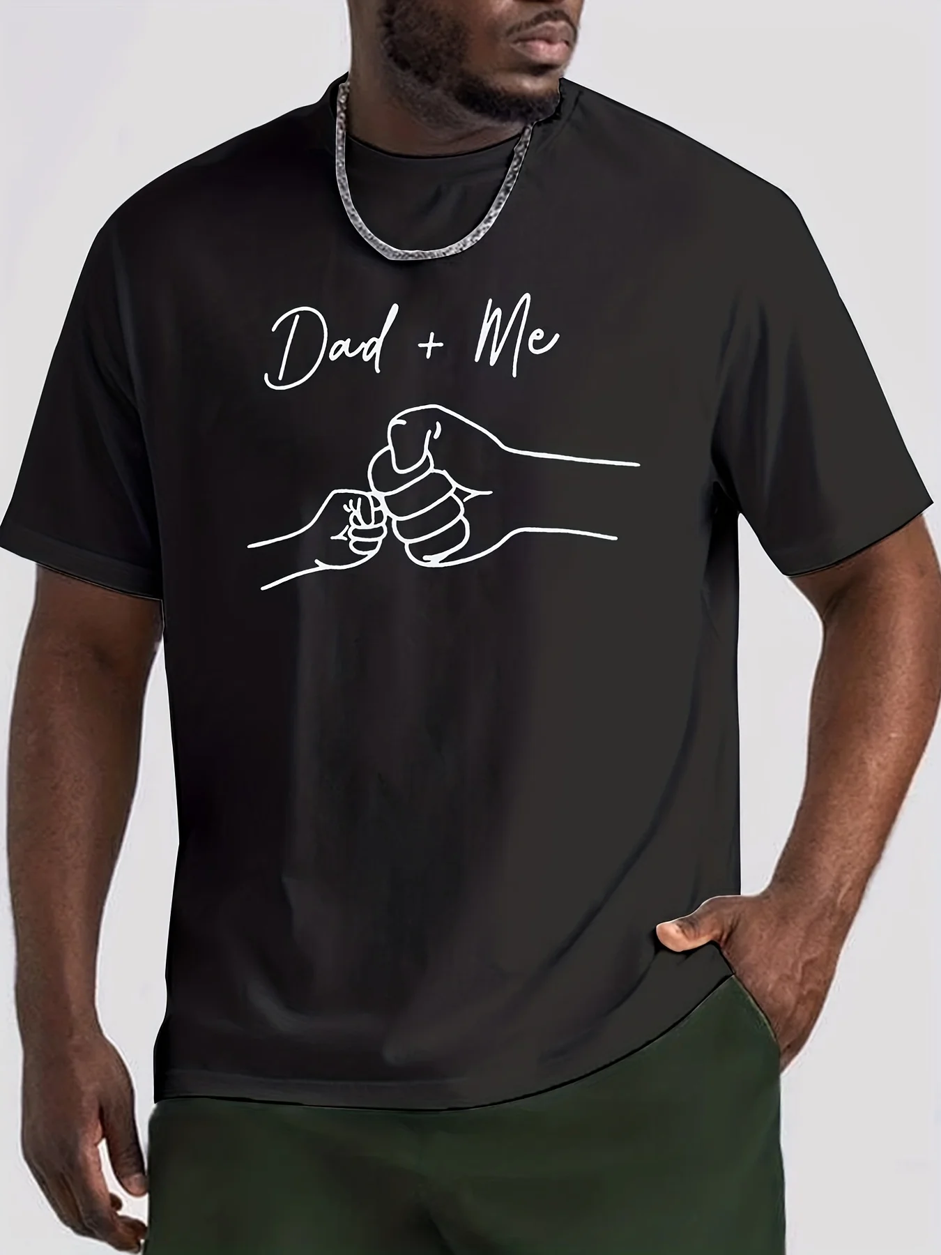Love My Girlfriend & Dad + Me Bequemes Herren-T-Shirt mit verschiedenen Buchstabenmustern, Grafik-T-Shirt für Herren, Sommer-Outdoor-Kleidung