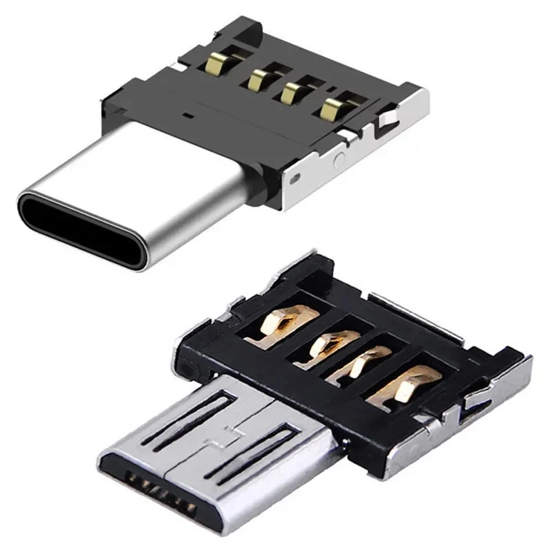 1-5PCS OTG Micro USB Type C Adapter USB-C Male to USB 2.0 Female Data Connector for Macbook Samsung Xiaomi Huawei Android Phone otg adapter
